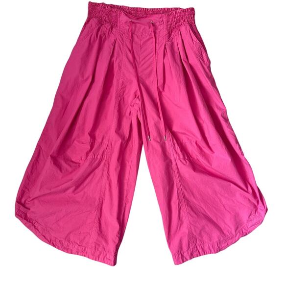Anthropologie Ruched Poplin Parachute Pants Pink Size Large - Picture 6 of 12